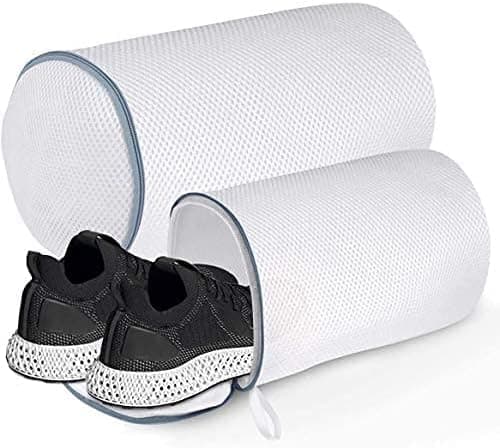 Vaskepose for sko, skoposer i polyesternett, sett med 2 (XL+ L)