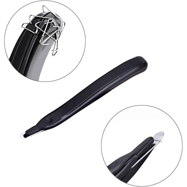 Staple Remover, Professional Magnetic Easy Staple Remover, 3-pack Black