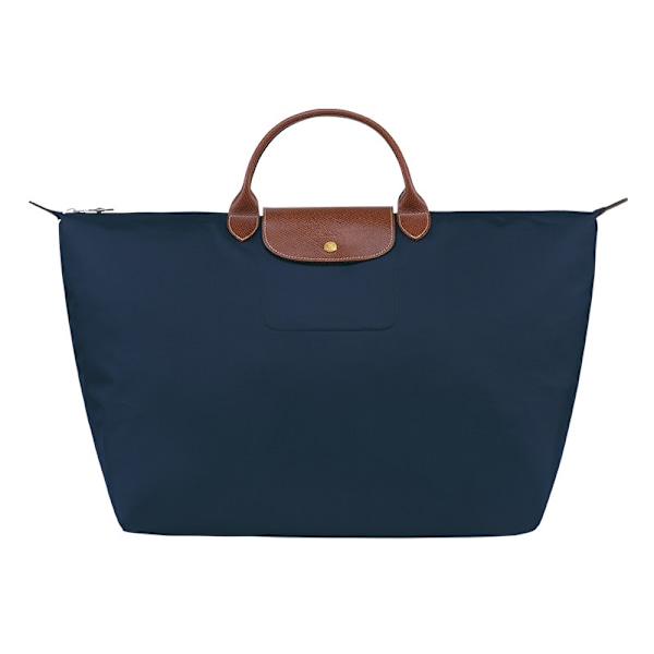 Longchamp Resväska Handväska Nylon Vattentät Dumplingväska med Kohud Stor Kapacitet Bagageväska Axelväska