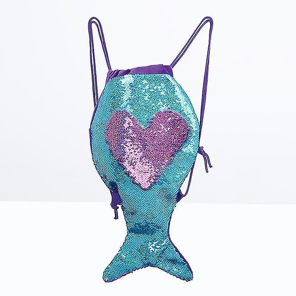 Mermaid Tail Sequin Drawstring Backpack - Monikäyttöinen