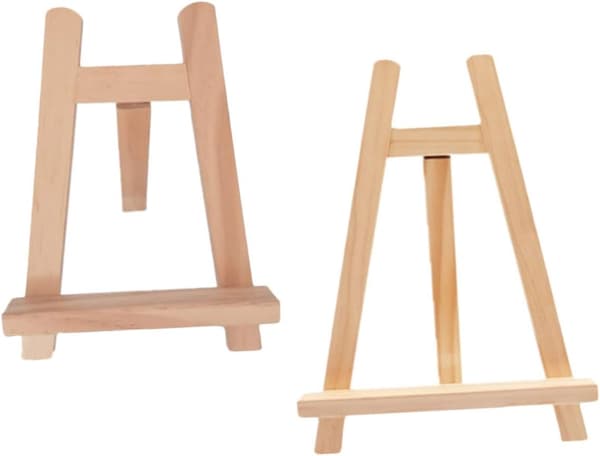 Holzstaffelei tre ben 2 stk for barn for maling og presentasjon -