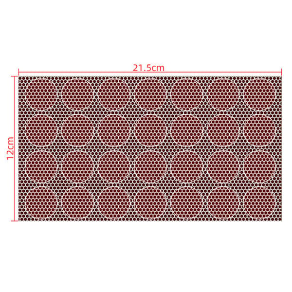 Fyrstikkflater med selvklebende bikakemønster 2,5 cm sirkel 28 stk (2,7 cm sirkel)