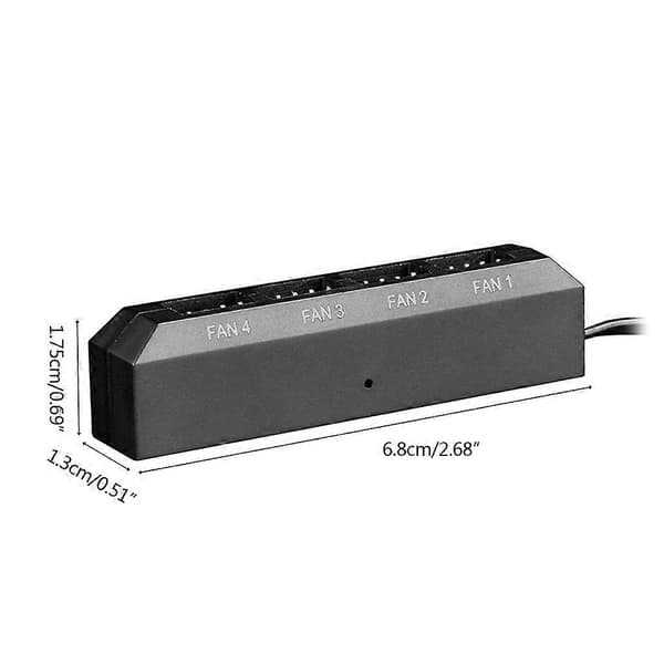 PC Blæsercontroller FH-04 4 Porte PWM Blæser 4pin 3Pin Hastighedscontroller Hub Splitter