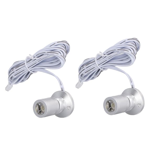 5V USB mini spotlight dæmpbar LED-spotlight til visning af smykkeskabe veranda entré (en til to) sølv varmt lys