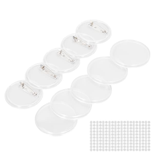 100 Sets Blank Badge Kit 25mm Transparent Durable Exquisite Workmanship Button Badge Machine for DIY Crafts
