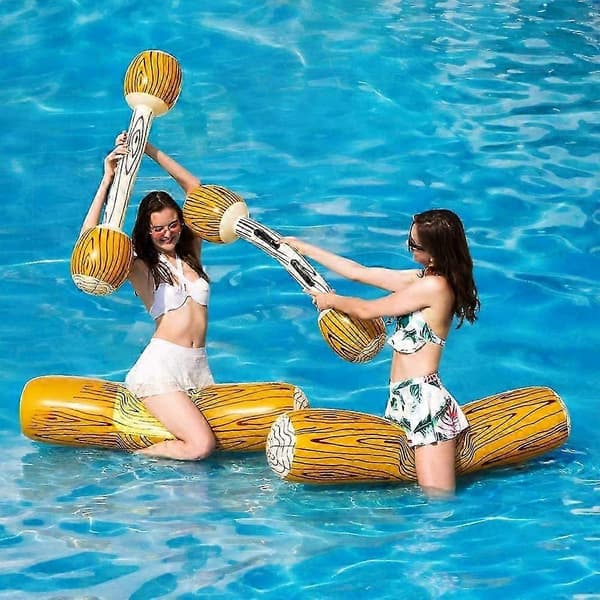 2-delars uppblåsbara flytleksaker - Vattensporter - Poolparty - Stockflottar