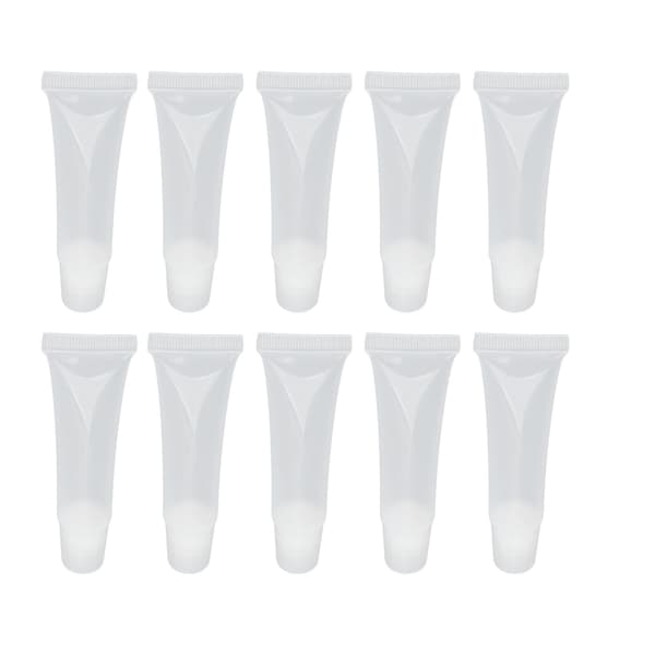 10 stk 15ML Tomme Lipglossrør Profesjonelle Bærbare PVC Leppepomadebeholdere for Kosmetikk DIY