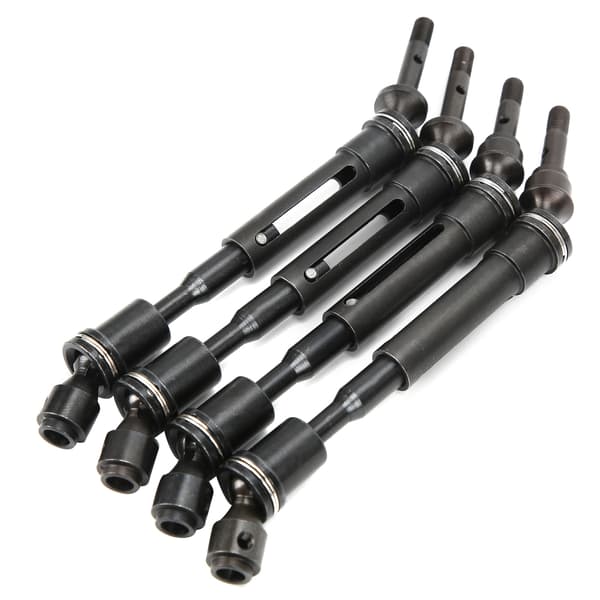 Metal CVD Forreste Bageste Drivaksel Transmissionsaksel med Adapter til TRAXXAS SLASHSilver