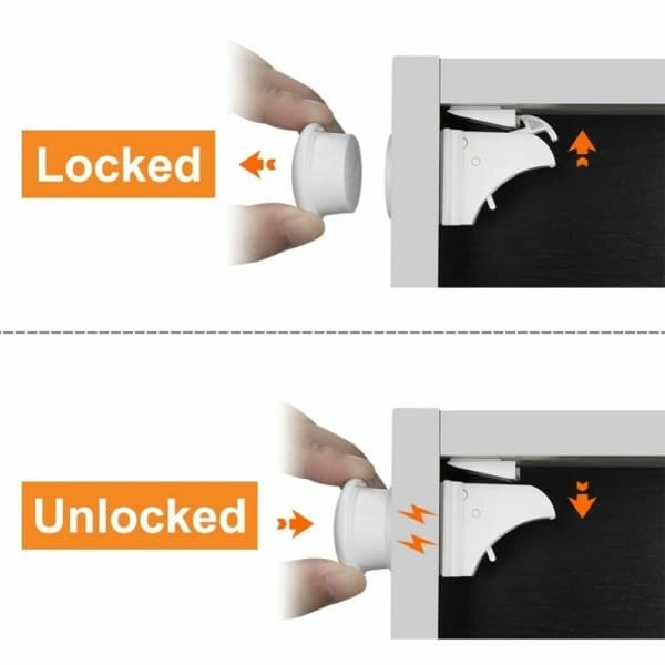 10x Magneettiset lapsilukot valkoinen-tfrf