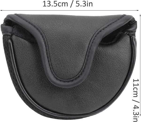 Svart - Golf Putter Hodebeskyttelse Vanntett PU Lær Golf Putter