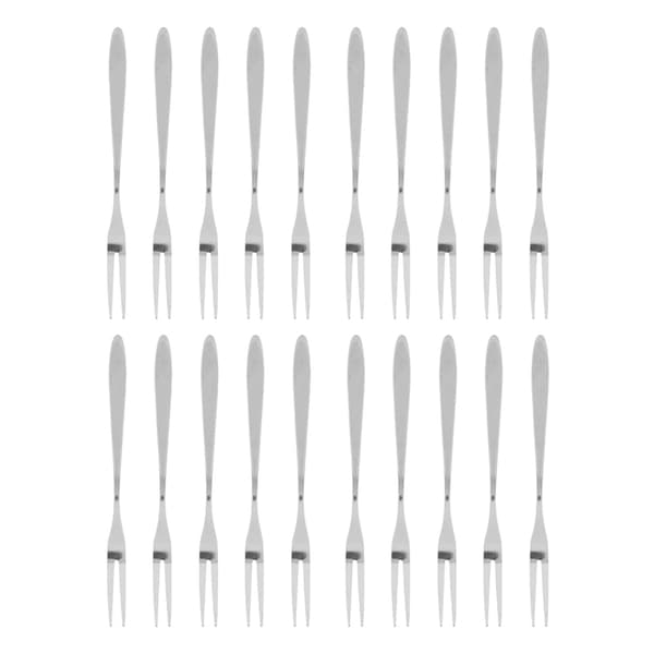 20 Pcs/Set Stainless Steel Fruit Fork Comfortable Long Handle Cake Dessert Fruit Forks