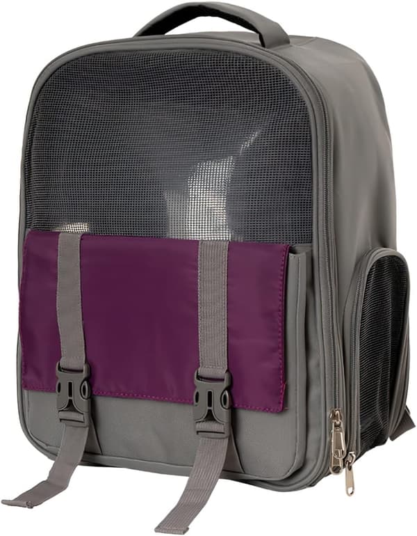 Cat Backpack, Dog Backpack with Ventilated Design, Breathable Mesh, Airline Approved Pet Backpack for Travel (Dark Grey)