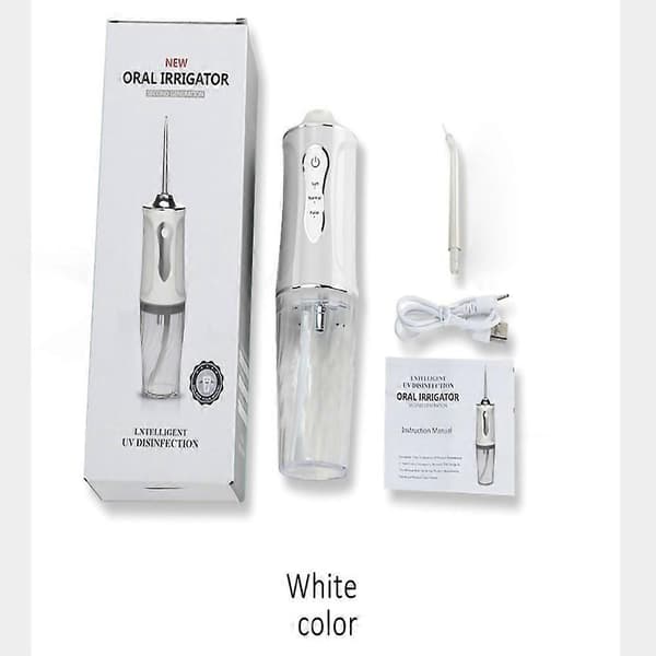 Portable Water Flosser USB Rechargeable Water Jet Toothpick 4 Nozzles