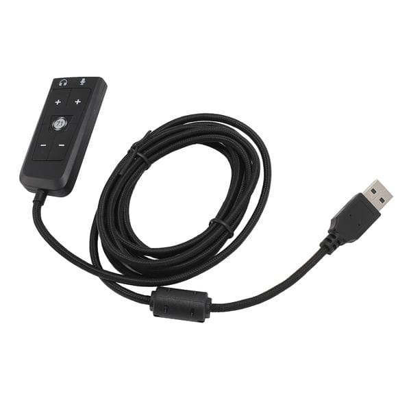 USB to 3.5mm Jack Audio Card Adapter with Headphone and Microphone Jacks for Kingston HyperX Cloud II