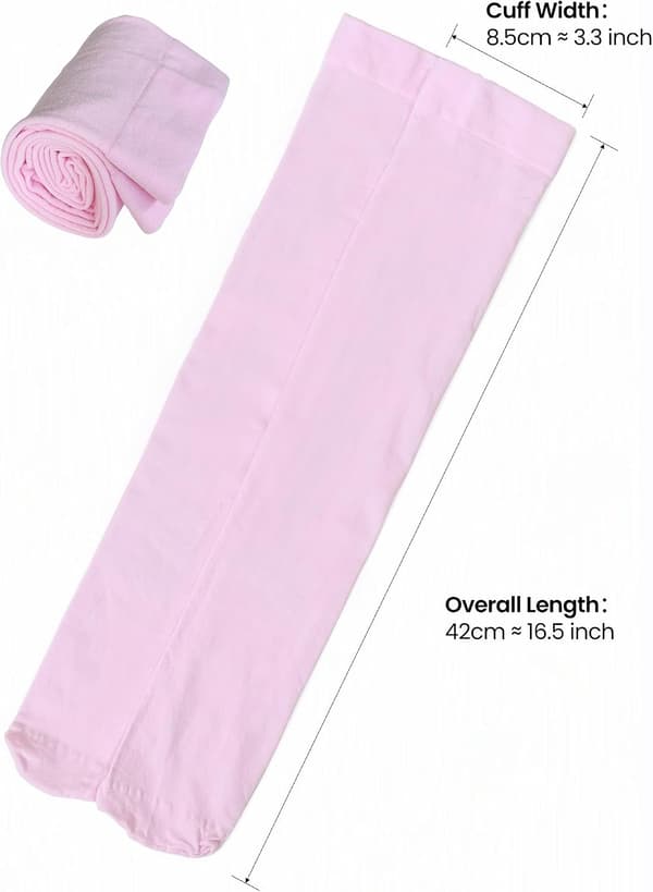 Knæstrømper til kvinder, strækbare nylonrørstrømper, uigennemsigtige, hælløse, lyserøde - Light Pink