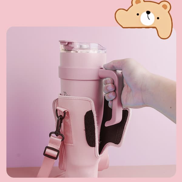 Bæretaske med mobillomme til Stanley 40oz Rosa
