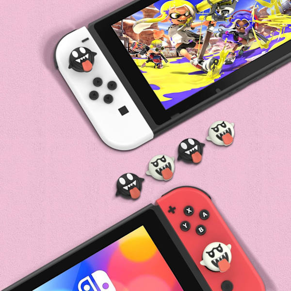 Kompatible 4 stk. Switch tommelfingergreb, bløde silikonebeskyttere til Nintendo