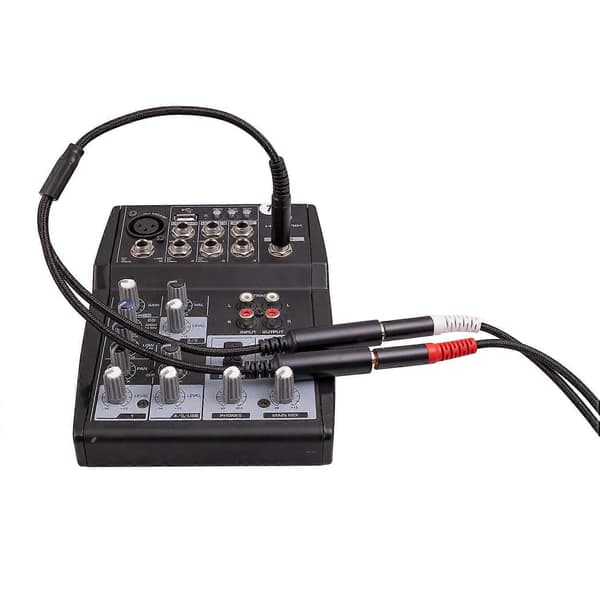 3718 30cm 6.35mm 1/4 Tomme 1 Han til 2 Hun Stereo Y Splitter Lydkabel