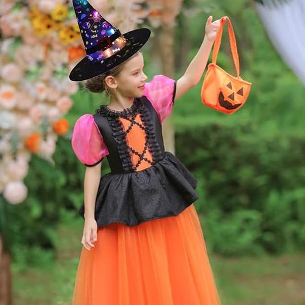 3-osainen Halloween-noitahattusetti - velhonhatut aikuisille ja lapsille - noitatarvikkeet - velhonhatut