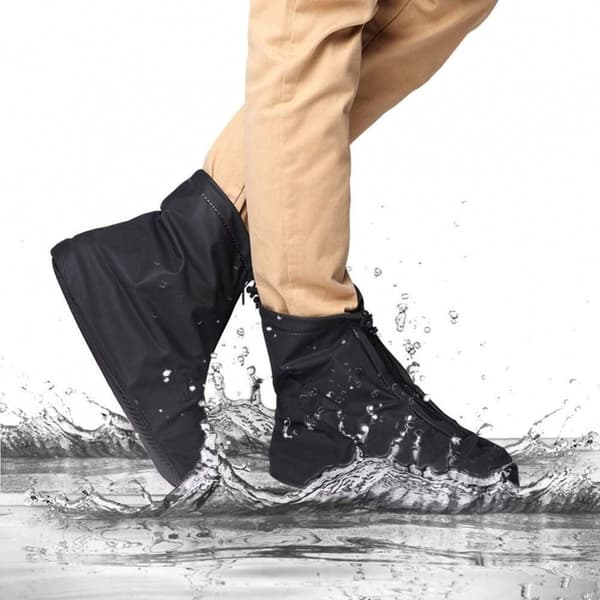 Waterproof Overshoes - Rain Overshoes - with Zipper & Drawstring - Waterproof Shoe Covers