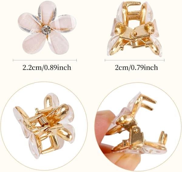 10 stk (hvite) Mini diamant hårklyper, små hårklyper hår