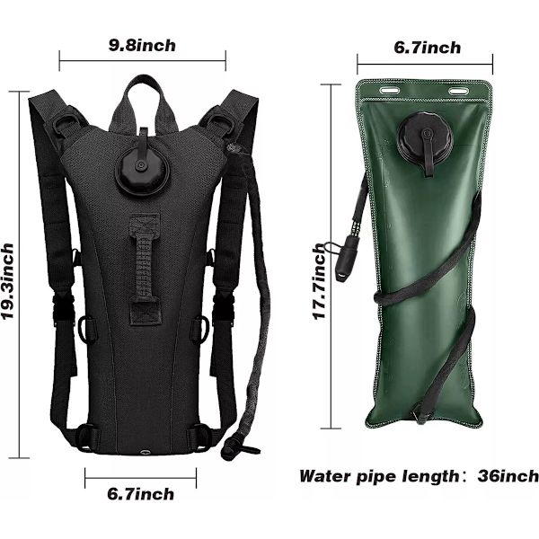 Hydration Backpack - Water and Drink Backpack - 3L with Straw - BPA-Free - Water Backpack - Backpack Water Bag - Hydration Backpack ...