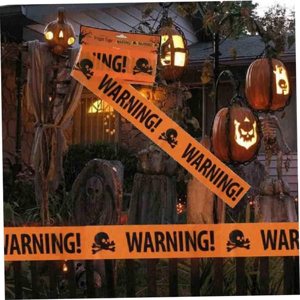 Halloween Hazard Advarselstape Ikke-klæbende Sikkerheds Advarselstape D