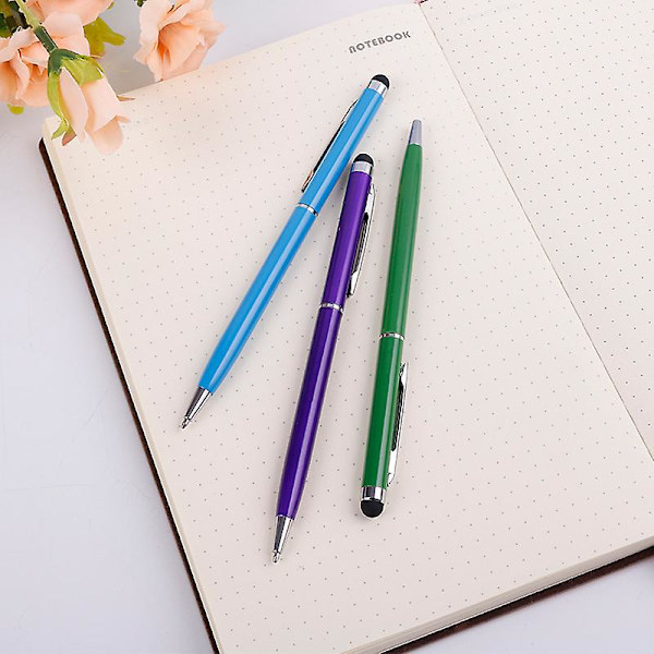 10 st kapacitiva pekskärmspennor med stylus, mjuk touch 2 i 1 stylus kulspetspenna