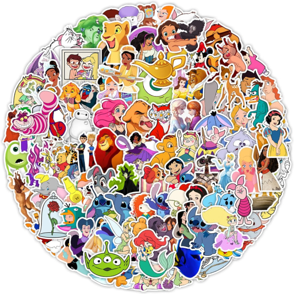 100 stycken Disney-karaktär-klistermärken Dis_ney