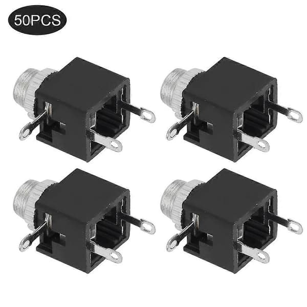 50 stk. lydkontaktadapterterminaler elektrisk tilbehør DIP 3,5 mm pinne med mutter