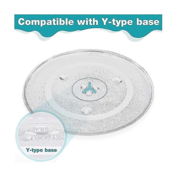 Microwave Replacement Glass Tray Glass Plate Turntable Tray Accessory Y-bottom 31.75 cm Durable Fo