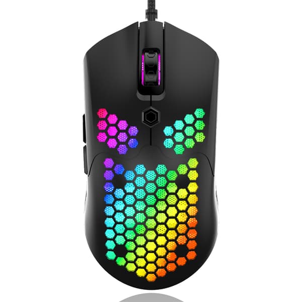 Gaming Mouse USB Interface Wired Portable Desktop E-sports Hollow Mouse 16000dpi