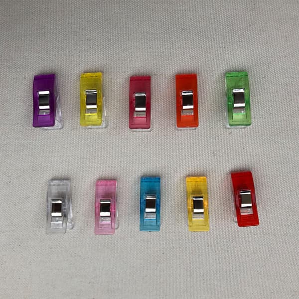 20 stk. (Assorterede farver) Syklips, Stofsyklips, Mul