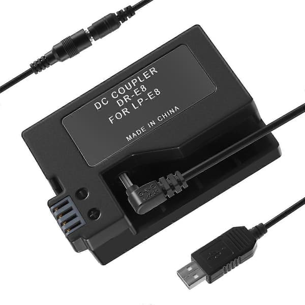 -E8 Dummy Battery for 550D 600D 650D 700D DSLR Cameras