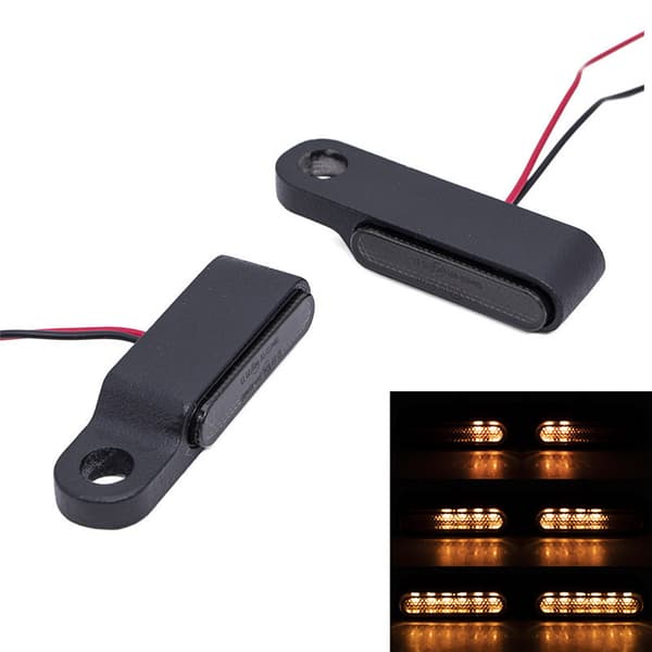 Mini LED-blinklys til motorcykel, scooter, caféracer (sort)