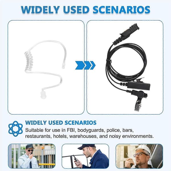 Headset med PTT-knap til Motorola MTP3100 MTP3200 MTP3250 MTP3550