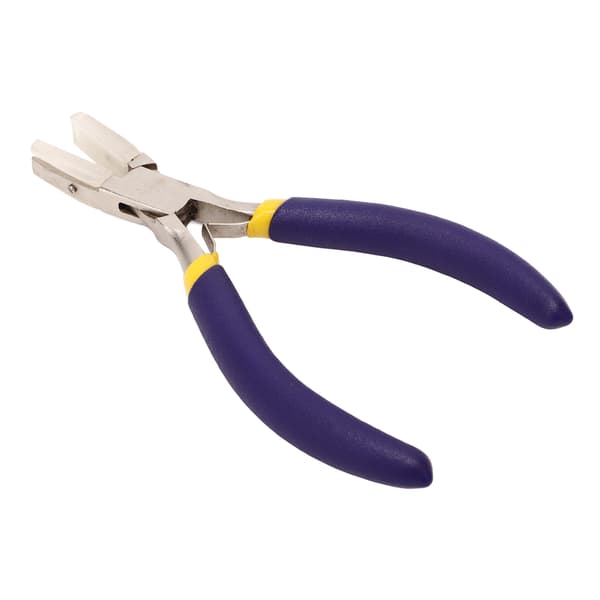 Flat Nose Pliers Blue Handle Double Spring Structure Carbon Steel Mini Pliers for DIY Handmade Jewelry Hardware