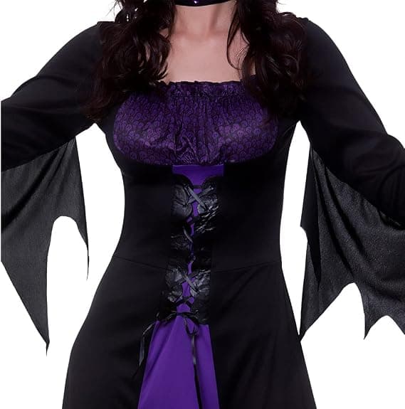 Wicked Costumes Fortryllet Heks Lilla/Sort Halloween Kostume til Damer - M