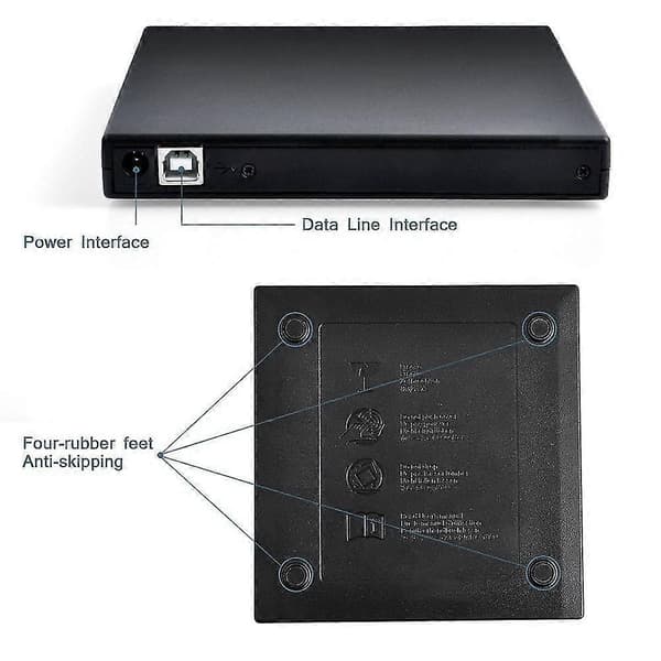Ekstern CD/DVD-læser Usb2.0