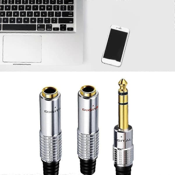 6,35 mm 1/4 tomme TRS Stereo til Dobbelt 1/4 tomme TS-mono Y-splitter Breakout-kabel