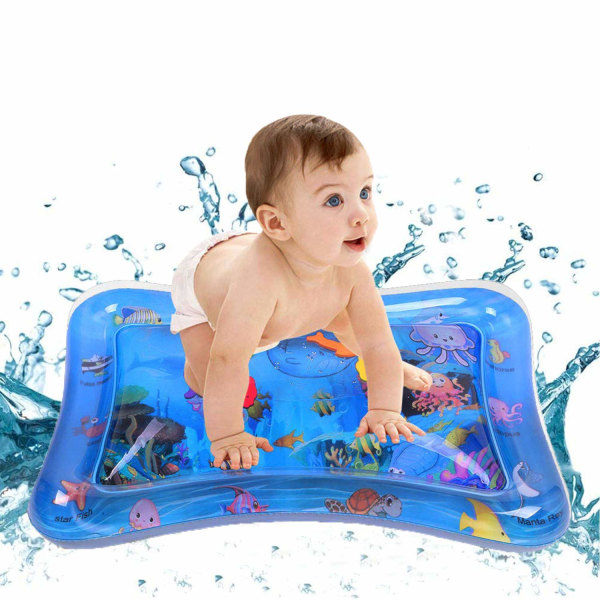 IC Baby, BPA-fri vattenlekmatta, baby 3 6 9 månader, uppblåsbar aktivitetsmatta