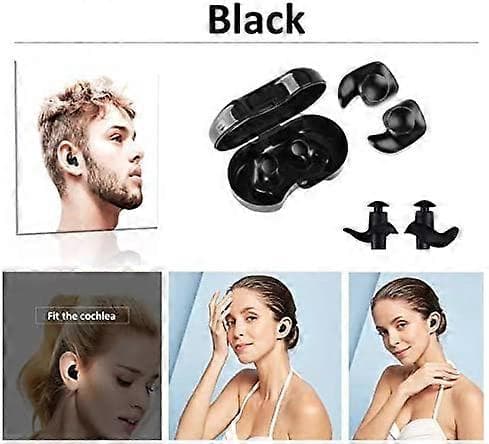 Simöronproppar, 5-pack vattentäta återanvändbara silikonöronproppar för simning, dusch, bad, surfing, snorkling och andra vattensporter