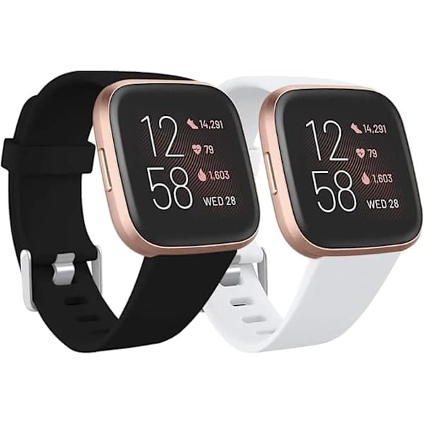 Kompatibel med Fitbit Versa Armbånd/Fitbit Versa 2 Armbånd, Blødt Silikone Sportsudskiftningsarmbånd til Fitbit Versa 2/Fitbit Versa Lite - S Størrelse