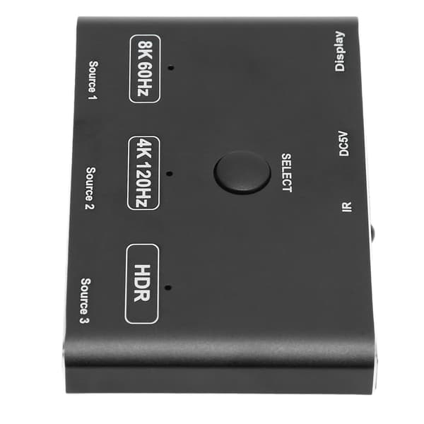 HD Multimedia Interface Switcher HDR 3 inn 1 ut 8K HD Multimedia Interface Splitter med retningsbestemt fjernkontroll