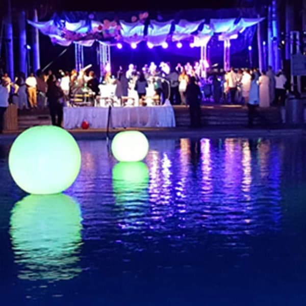 RGB Colorful Sphere Lamp LED Light Ball with Remote Control Waterproof Inflatable Luminous Ball