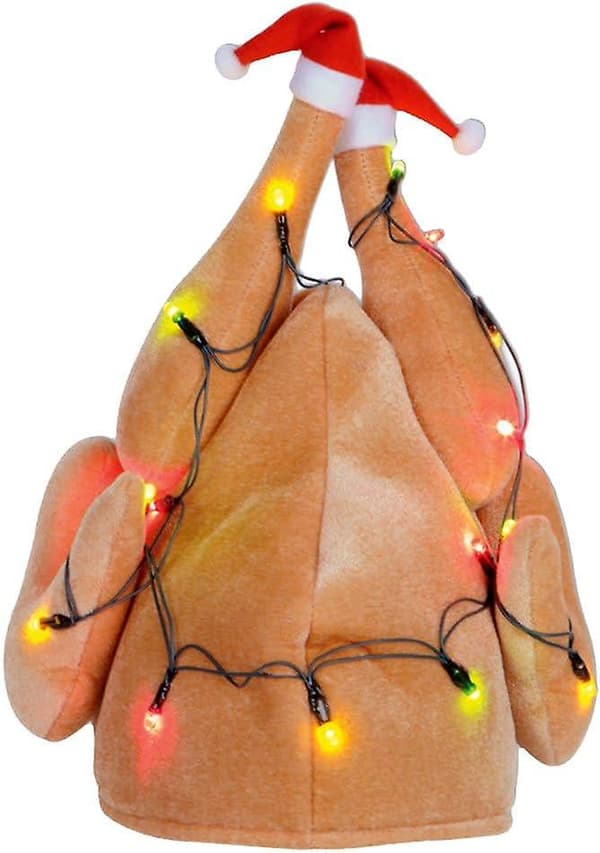 Oplyst kalkunhat til jul