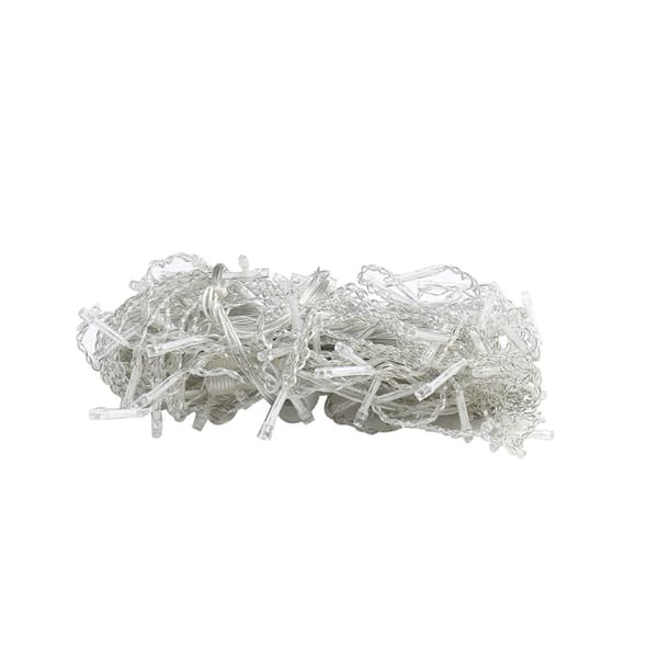 Varmhvid 5 * 0,8 meter - stikkontaktversion + svanehalskontakt, LED-farve
