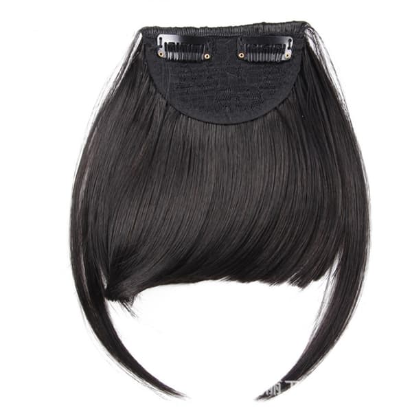 Clip-on lugg hårstycke DIY Clip-in Air Bangs hårförlängning för alla ansiktsformer