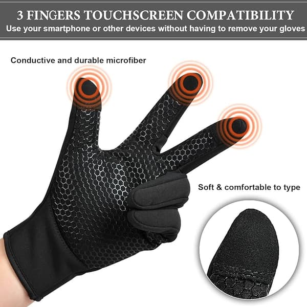 COTOP Vinterhansker for menn, unisex vindtette sportshansker med