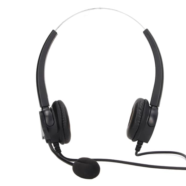 Call Center Headset Justerbart Kablet Støjreducerende Kundeservice Headset til RJ9 Headset-interface